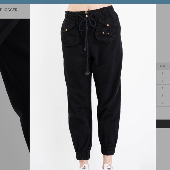 Blue Velvet Joggers Black - Picture 1 of 4